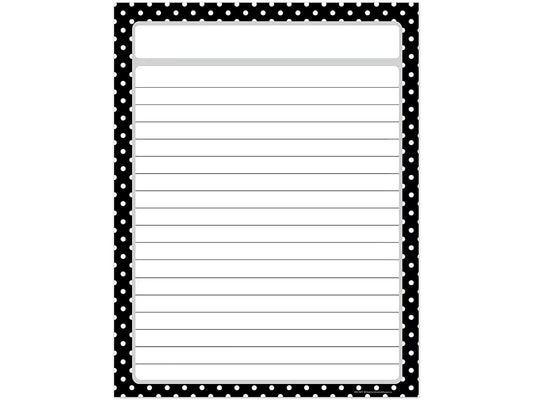 Black Polka Dot Lined Poster - US 5352