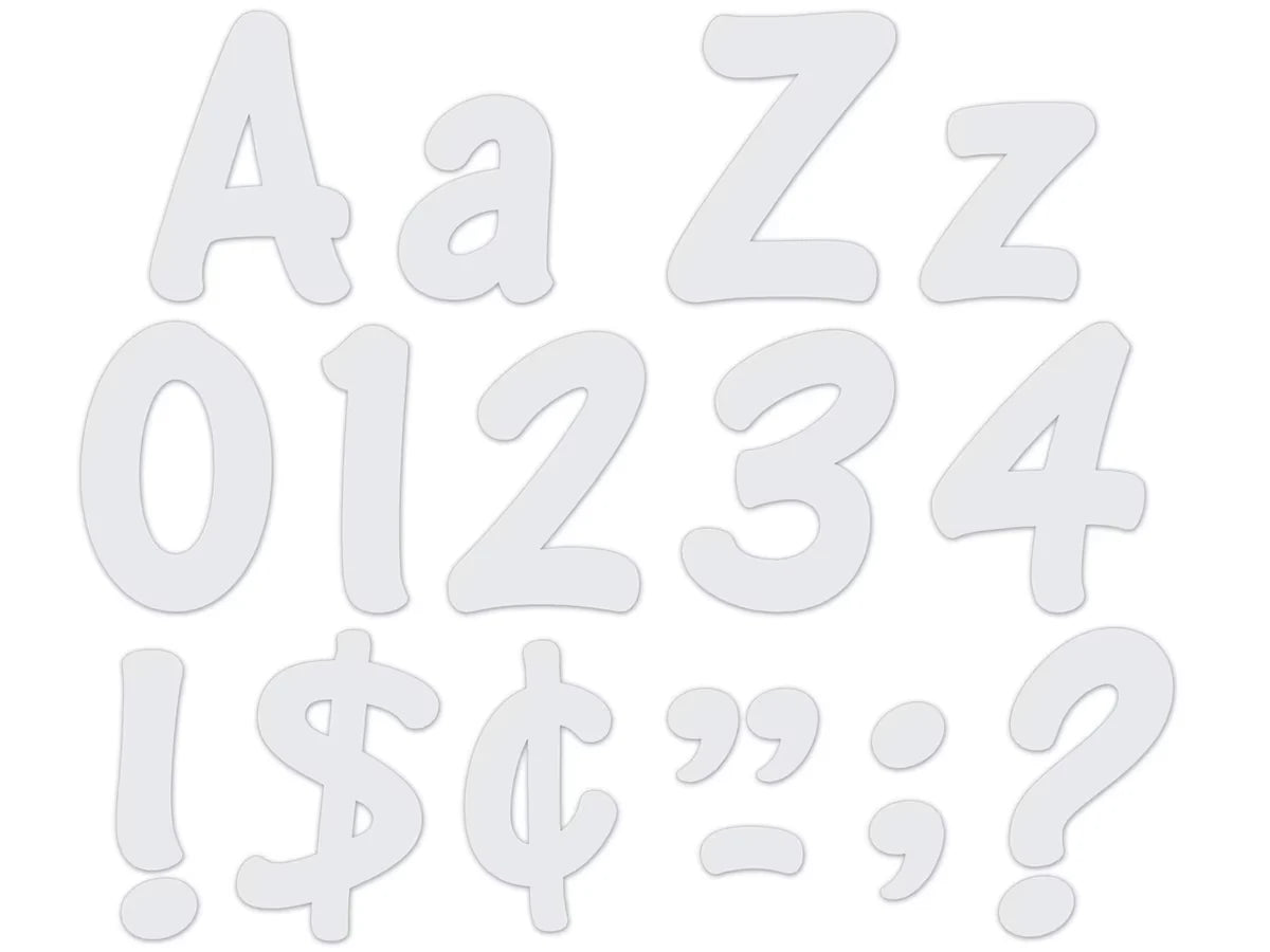 White 4" Self-Adhesive Punch-Out Letters - US 1508