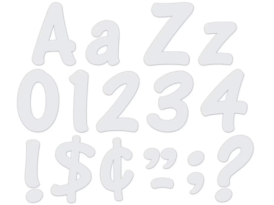 White 4" Self-Adhesive Punch-Out Letters - US 1508