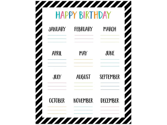 Pop of Color Birthday Poster - US 7234