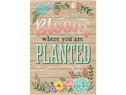 Rustic Bloom - Bloom Where You Are Planted Poster - US 3562