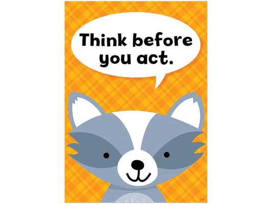 Woodland Friends Think Before You Act Poster - US 5016