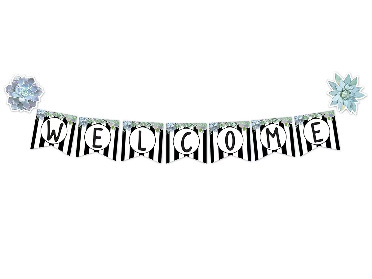 Simply Stylish Welcome Pennant Bulletin Board Set - US 5868