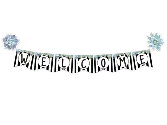 Simply Stylish Welcome Pennant Bulletin Board Set - US 5868