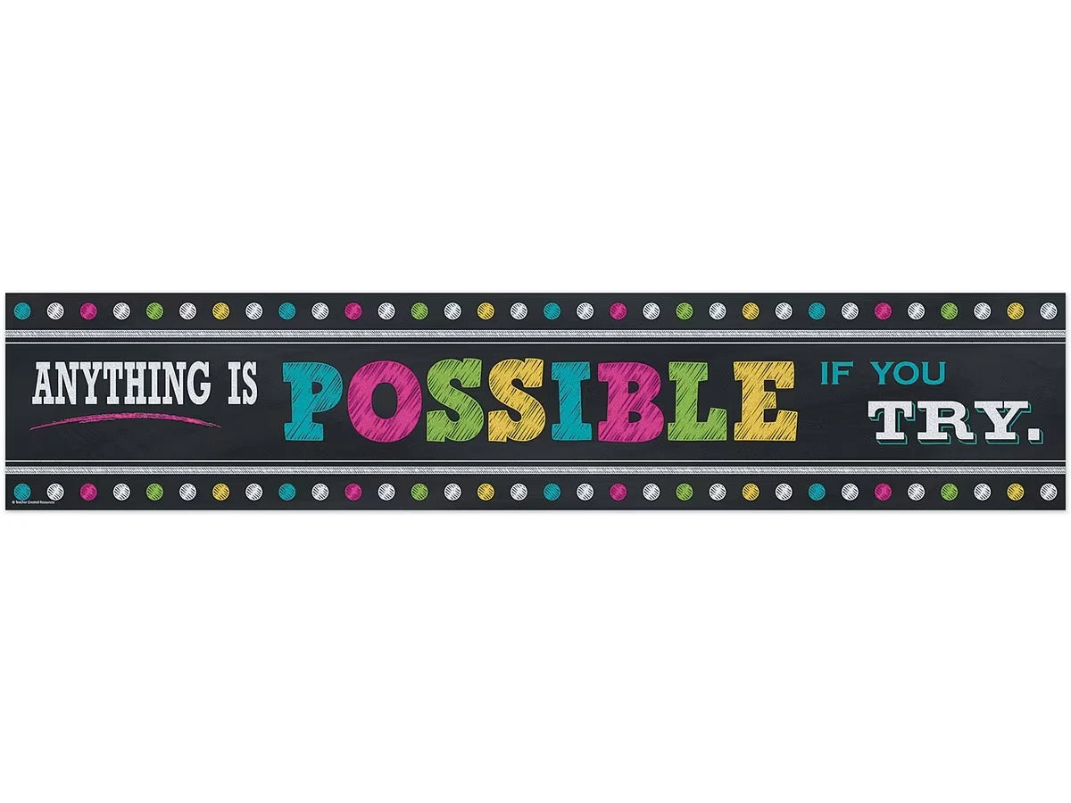 Chalkboard Brights Motivational Banner - US 9874
