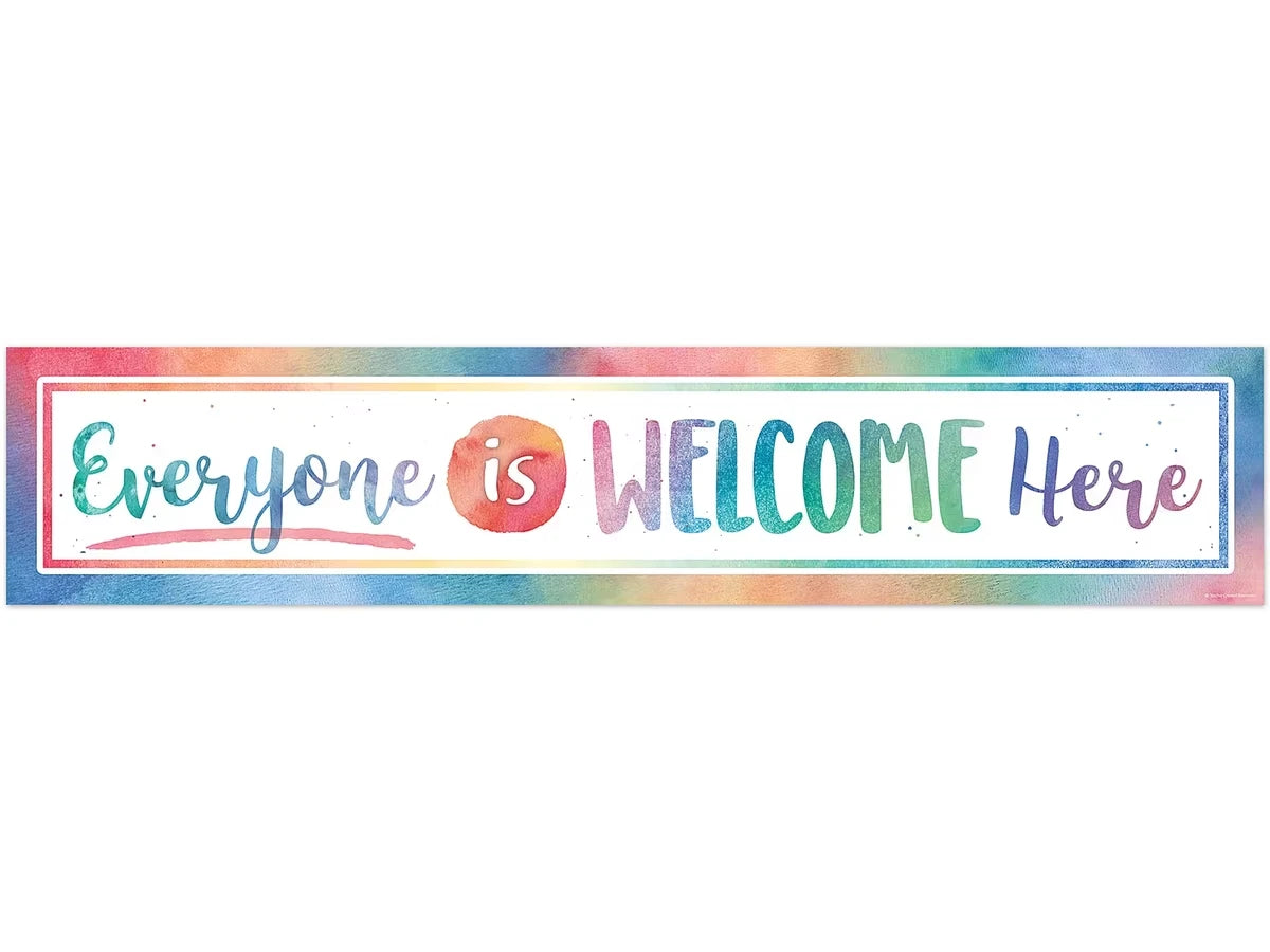 Watercolor Everyone Is Welcome Banner - US 2726