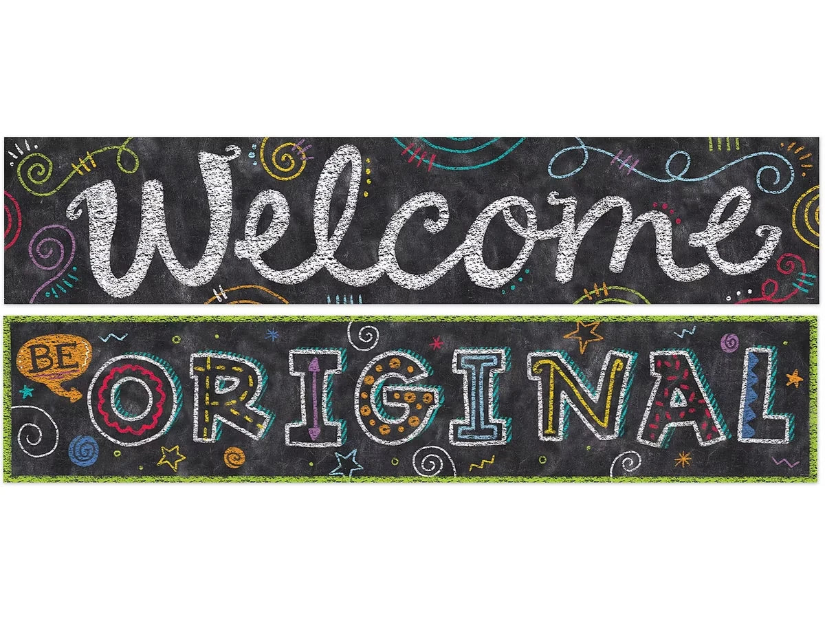 Chalk It Up! Double-Sided Welcome Banner - US 1161