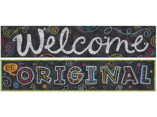 Chalk It Up! Double-Sided Welcome Banner - US 1161