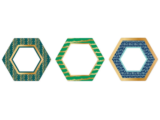 One World Foil Hexagon Accents - US 1146