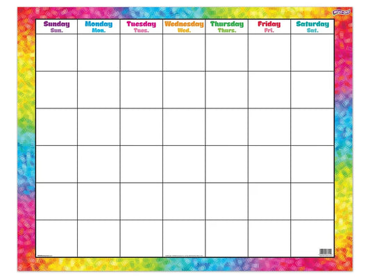 Colorful Brushstroke Write & Wipe Classroom Calendar - US 2311