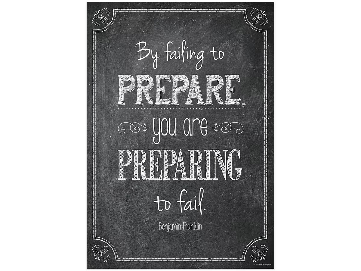 Chalk It Up! By Failing to Prepare… Poster - US 5381