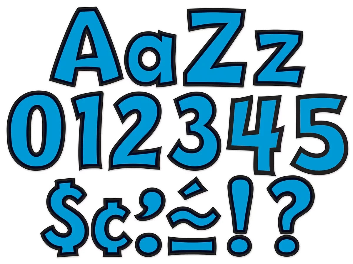 Blue Playful 4" Punch-Out Letters - US 2613