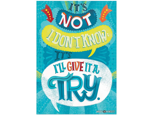 Growth Mindset I’ll Give It a Try Poster - US 8151