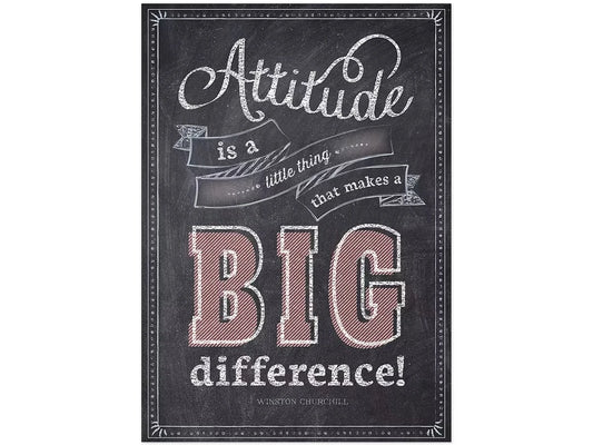 Chalk It Up! Attitude Makes a Big Difference Poster - US 9689