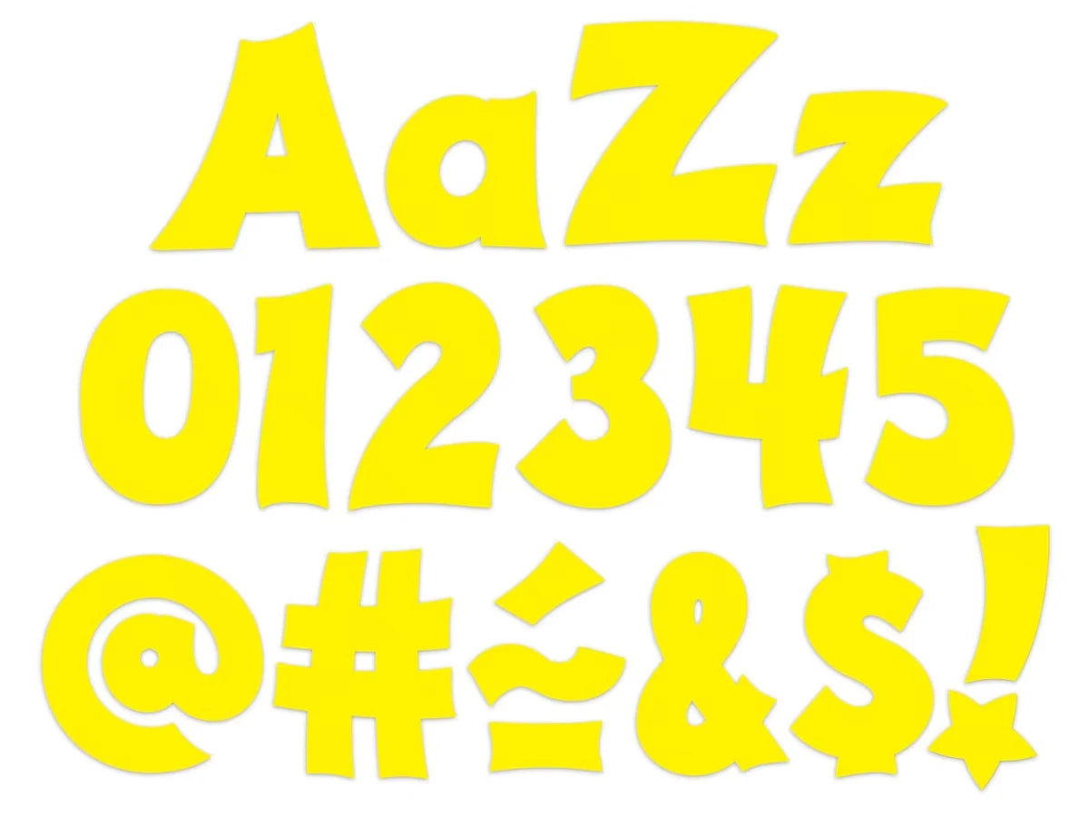 Yellow Spanish/English 4" Punch-Out Letters - US 3404