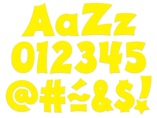 Yellow Spanish/English 4" Punch-Out Letters - US 3404