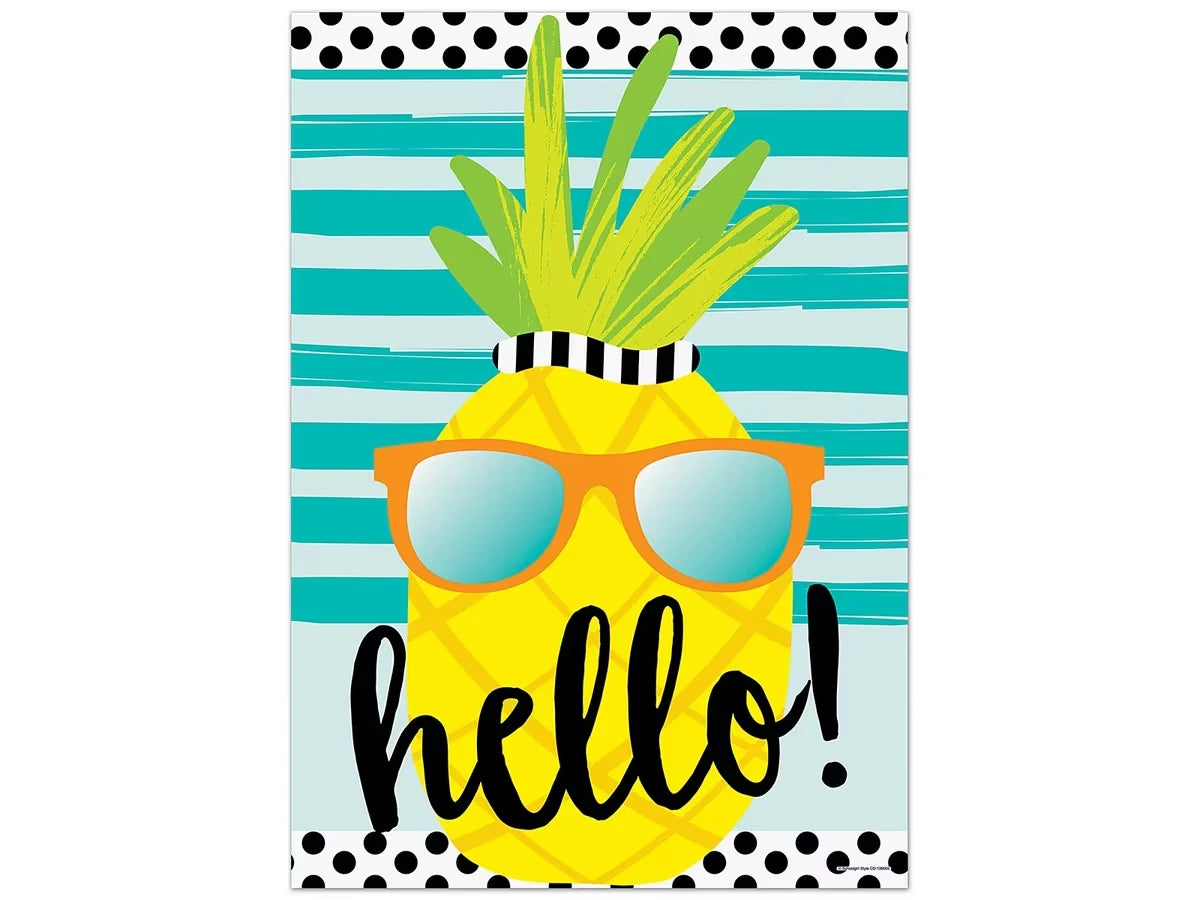 Simply Stylish Tropical Hello! Poster - US 9133