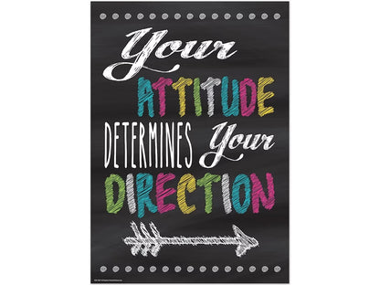 Chalkboard Brights Attitude Determines Direction Poster - US 9551