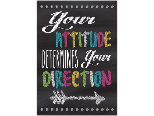 Chalkboard Brights Attitude Determines Direction Poster - US 9551