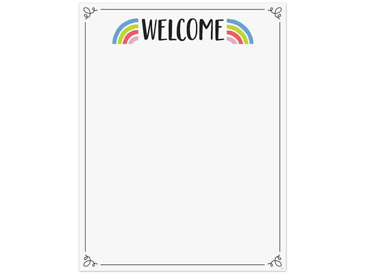 Rainbow Doodles Welcome Poster - US 1490