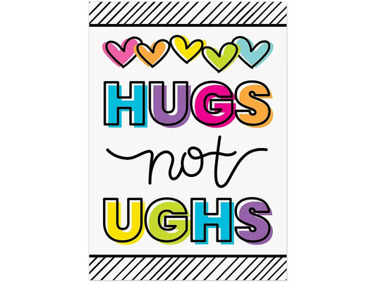 Kind Vibes Hugs Not Ughs Poster - US 7970
