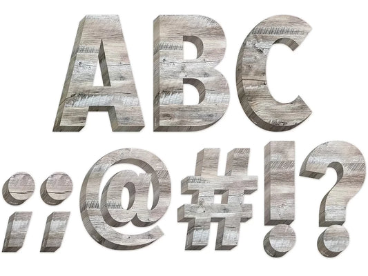 Rustic Wood 6" Punch-Out Letters - US 6015