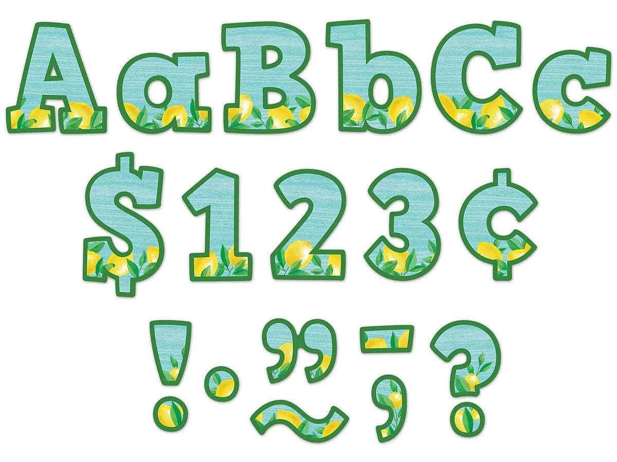 Lemon Zest 4" Punch-Out Letters - US 2628