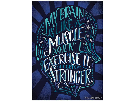 Growth Mindset My Brain Is Like a Muscle Poster - US 8787