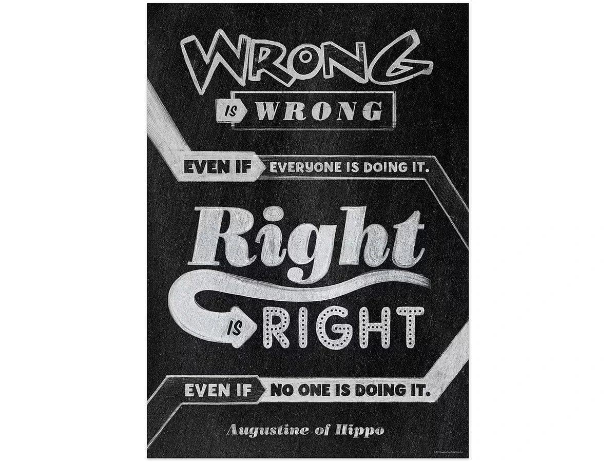 Chalk It Up! Wrong Is Wrong…Right Is Right Poster - US 1882