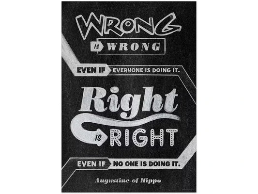 Chalk It Up! Wrong Is Wrong…Right Is Right Poster - US 1882