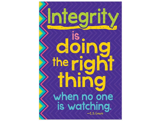 Integrity Is Doing the Right Thing Poster - US 5672