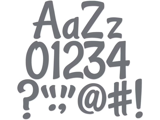 Gray Stylish 4" Punch-Out Letters - US 1876