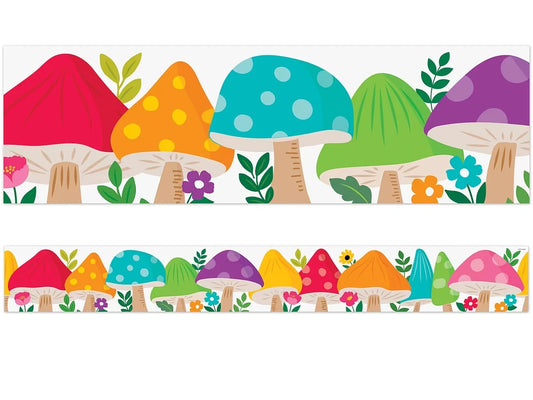 Woodland Friends Mushroom Border - US 1556