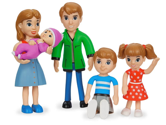 Lakeshore Pose & Play Dolls - Caucasian Family - US 4229