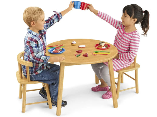 Butcher-Block Table and Chair Set - US 6893