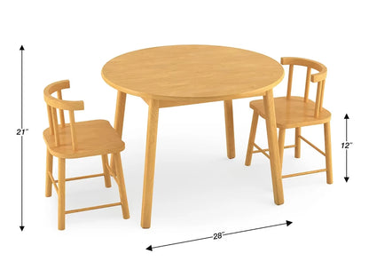 Butcher-Block Table and Chair Set - US 6893