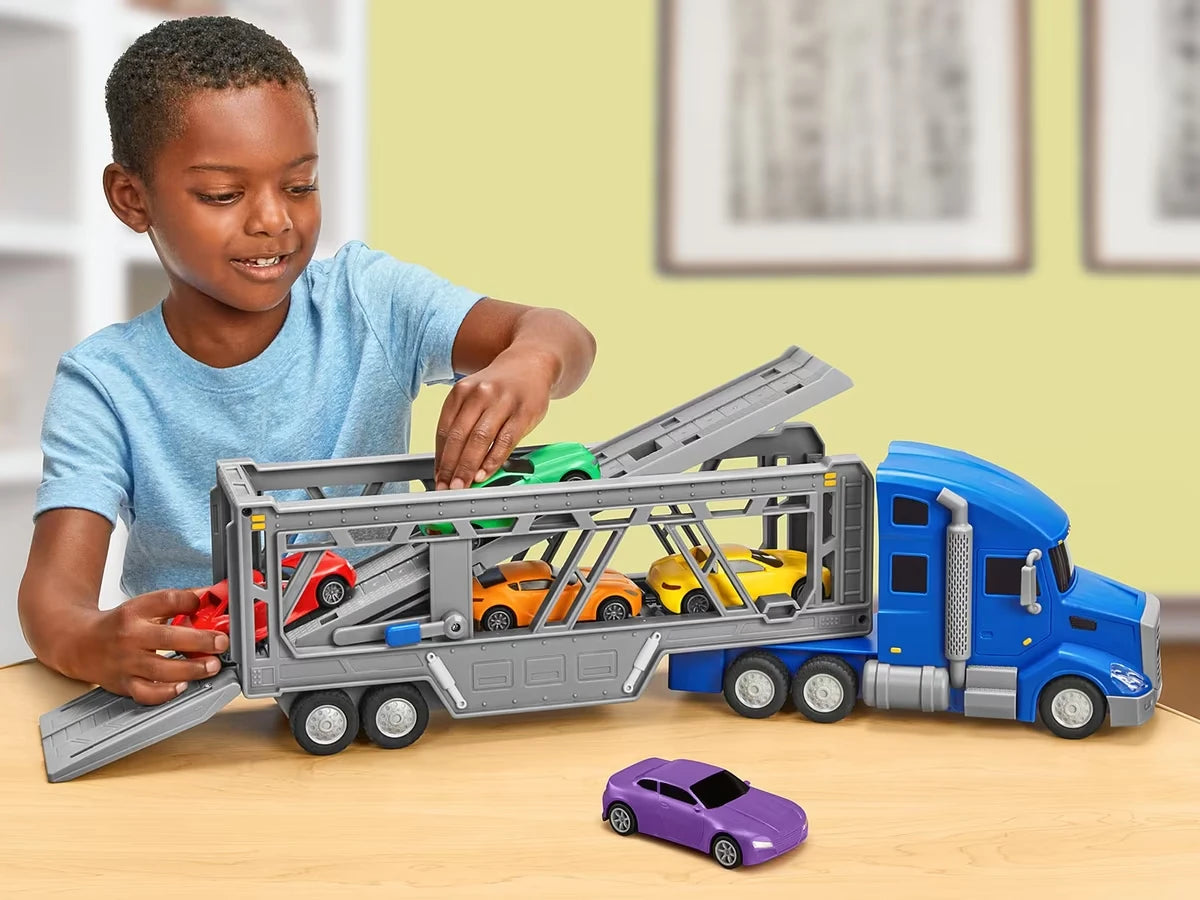 On the Move! Big Rig Car Carrier - US 3146
