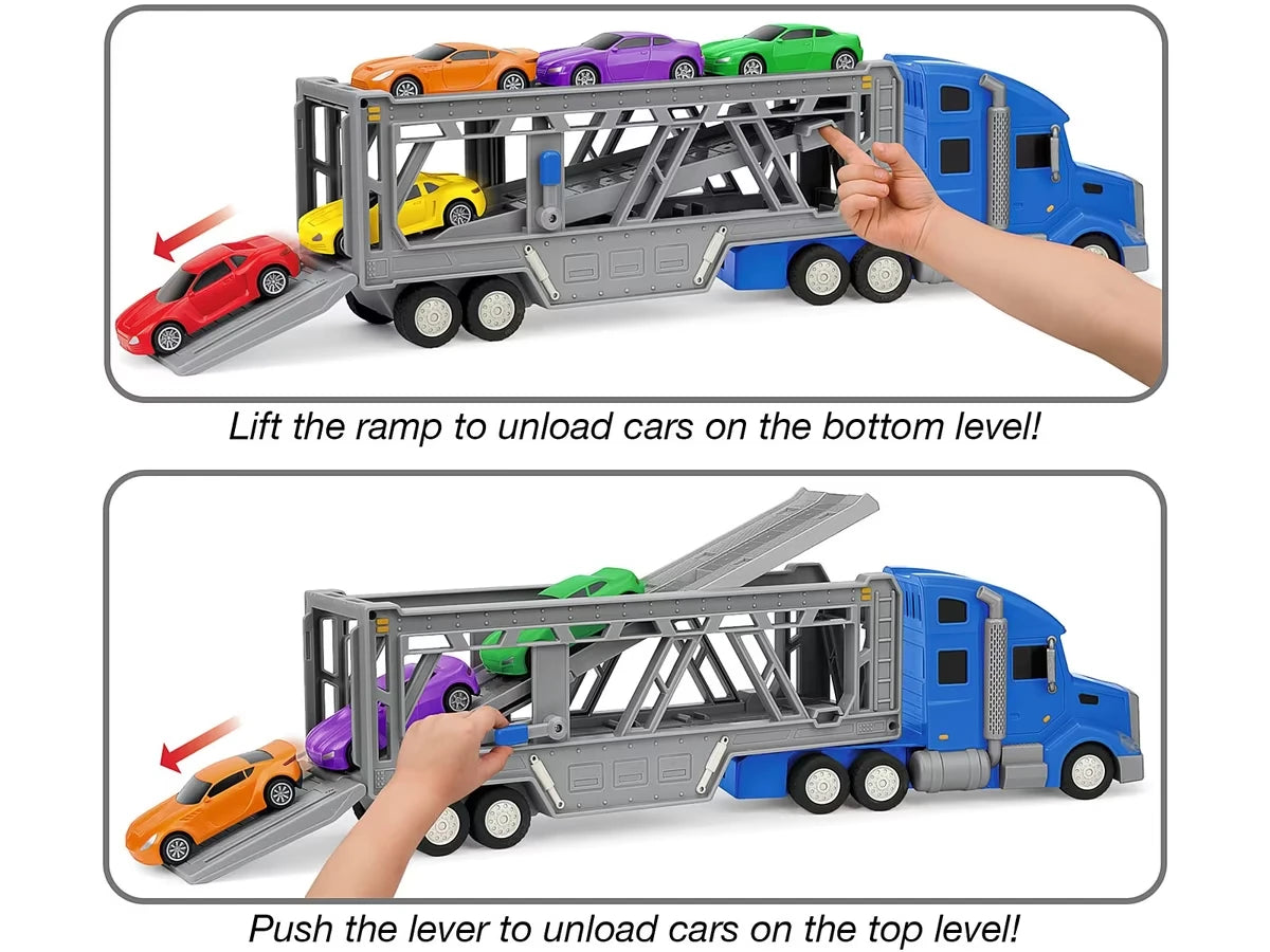 On the Move! Big Rig Car Carrier - US 3146