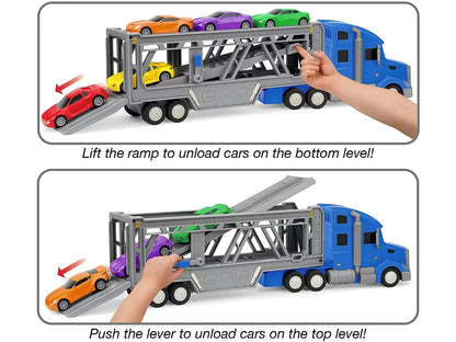 On the Move! Big Rig Car Carrier - US 3146