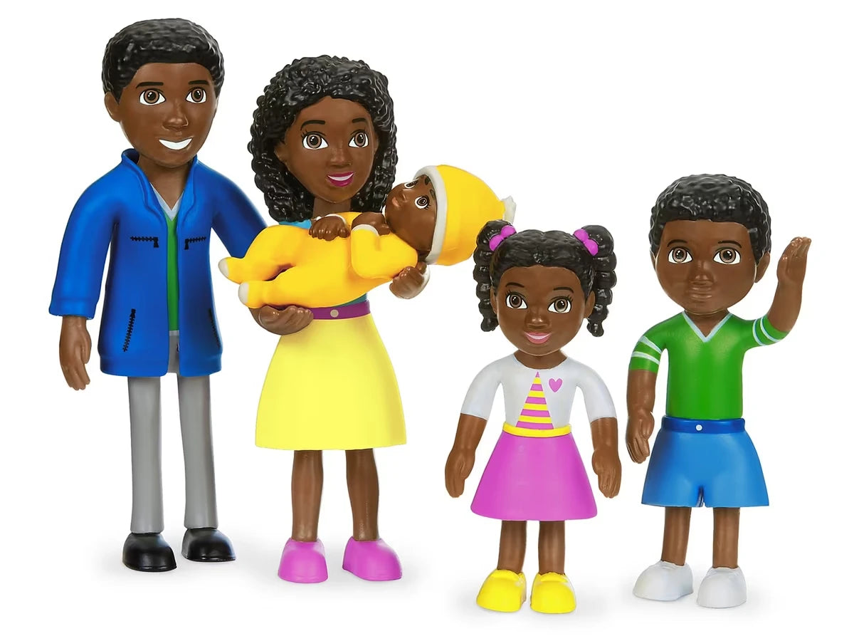 Lakeshore Pose & Play Dolls - African American Family - US 8981