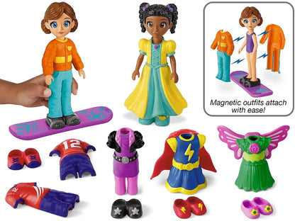 Magnetic Dress & Play Dolls - US 6021