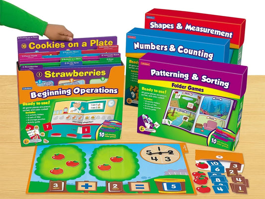 Early Math Folder Game Libraries - Pre K-K - Complete Set - US 8799