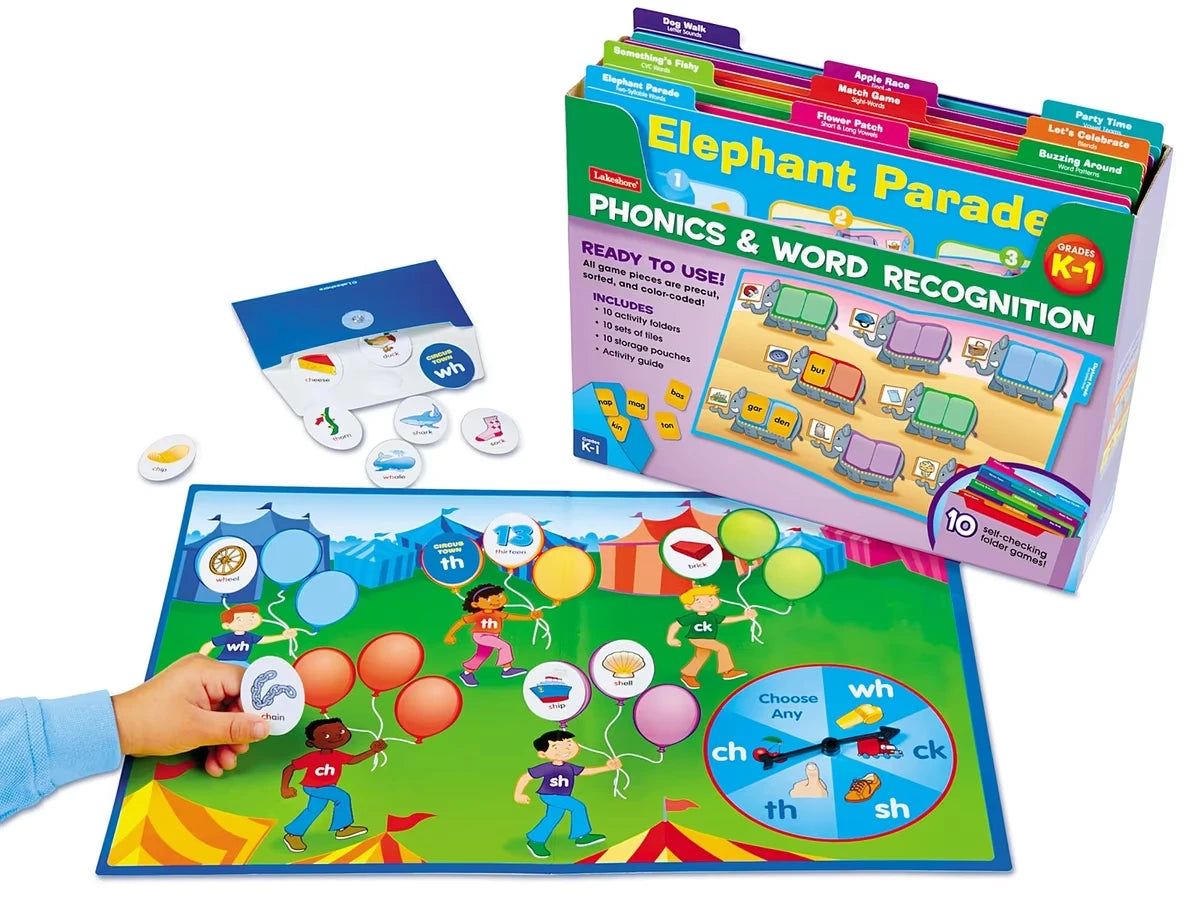 Phonics & Word Recognition Folder Game Library - K-Gr. 1 - US 8942