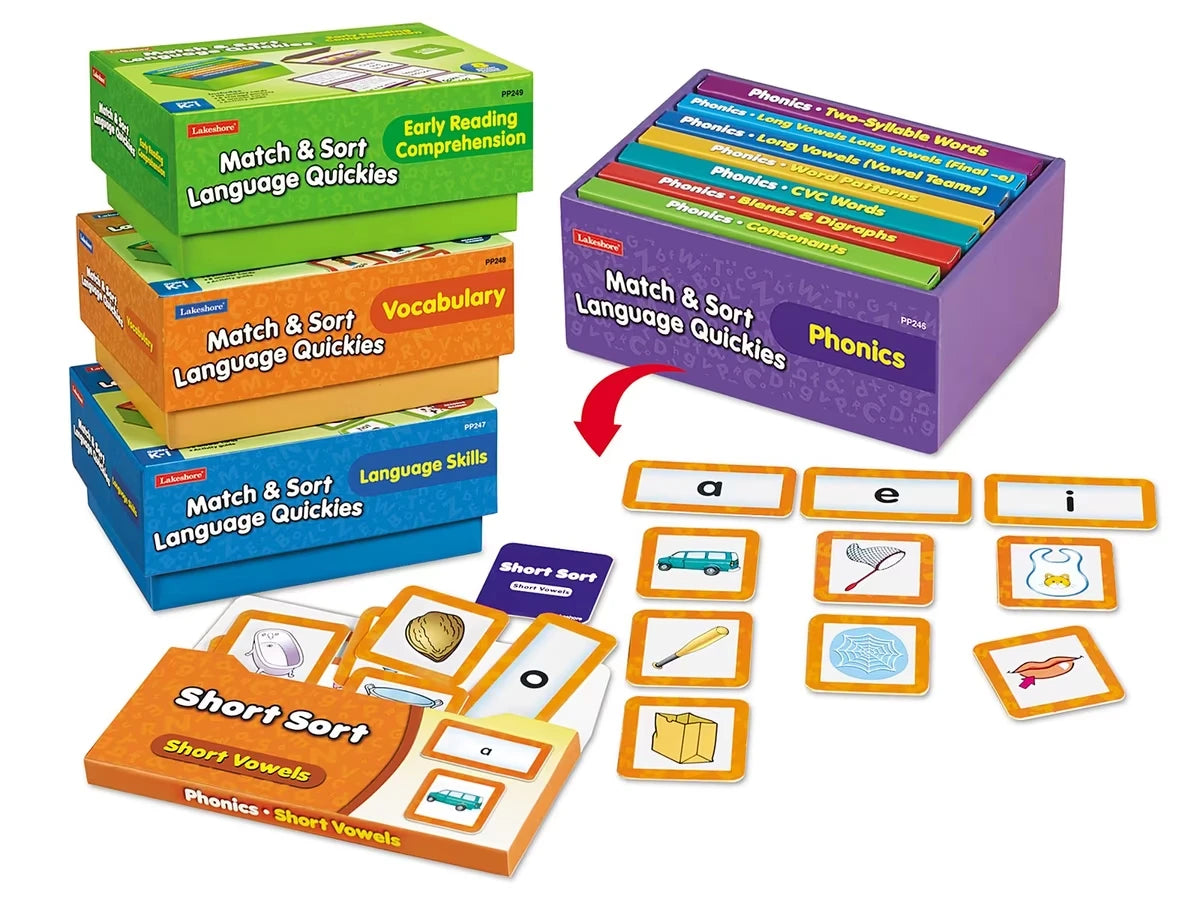 Match & Sort Language Quickies - K-Gr. 1 - Complete Set - US 2828