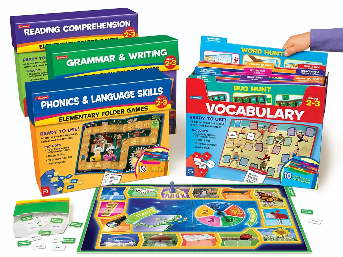 Reading & Writing Skills Folder Game Libraries - Gr. 2-3 - Complete Set - US 1727