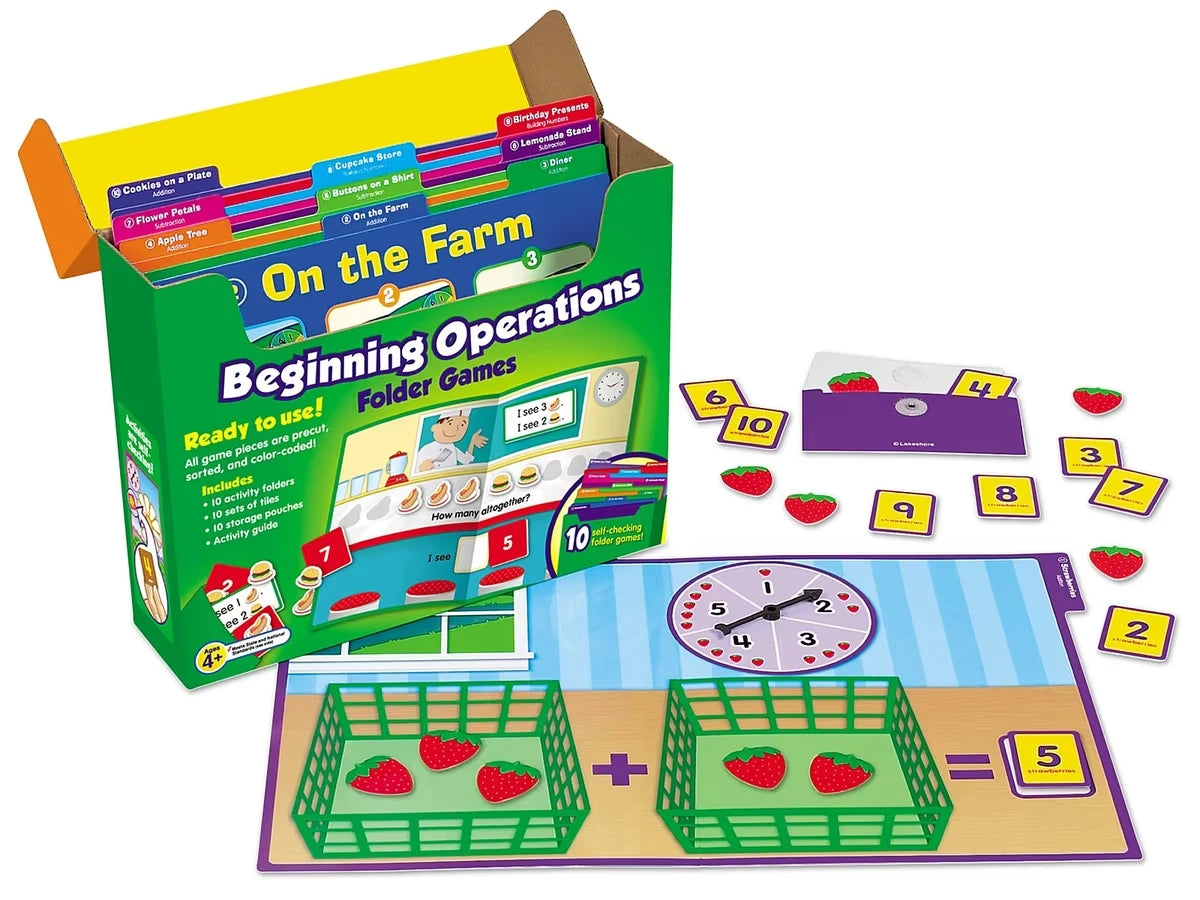 Beginning Operations Folder Game Library - Pre K-K - US 8295