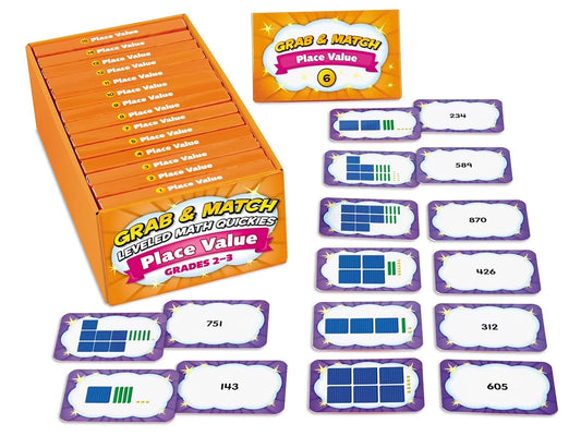 Grab & Match Leveled Place Value Quickies - Gr. 2-3 - US 1497