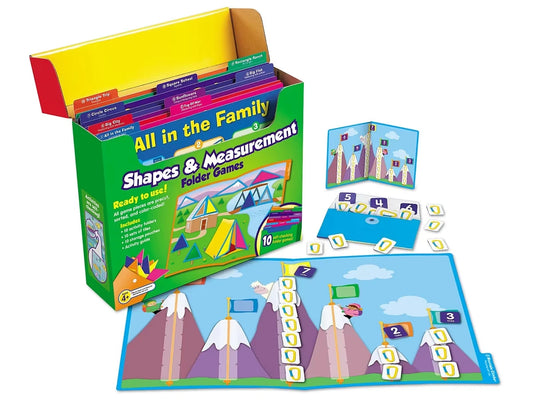 Shapes & Measurement Folder Game Library - Pre K-K - US 9439