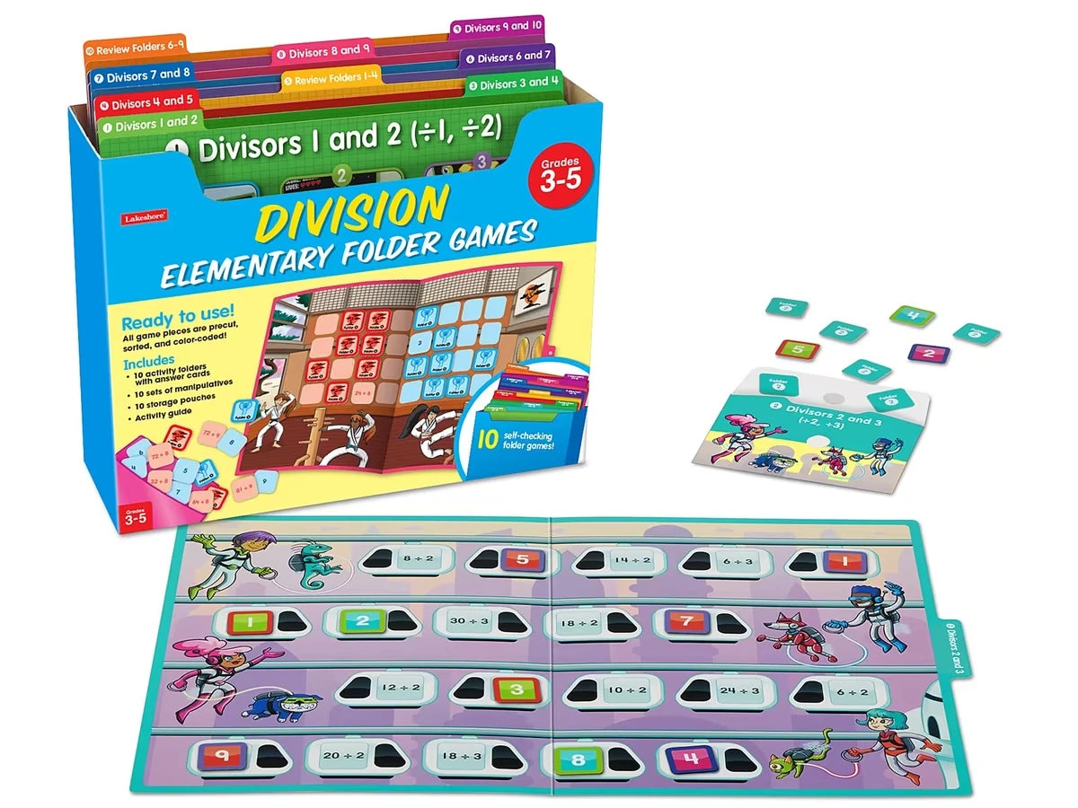 Division Facts Folder Game Library - Gr. 3-5 - US 8342