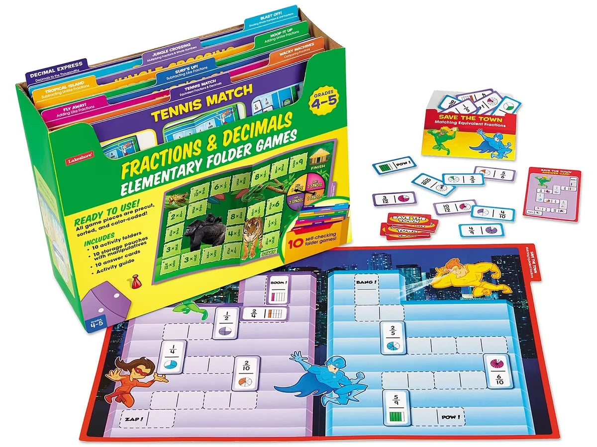 Fractions & Decimals Folder Game Library - Gr. 4-5 - US 4533